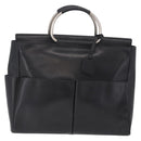 GUCCI Micro GG Clutch Bag Hand Bag Leather 3 Set Black Beige Auth am12787-2