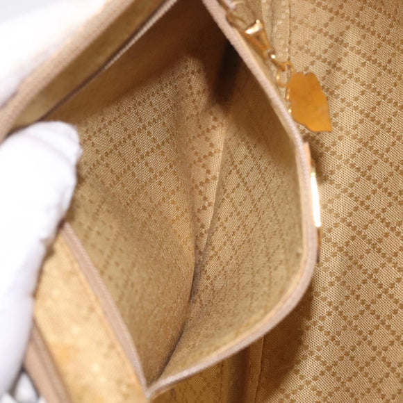 GUCCI Micro GG Clutch Bag Hand Bag Leather 3 Set Black Beige Auth am12787