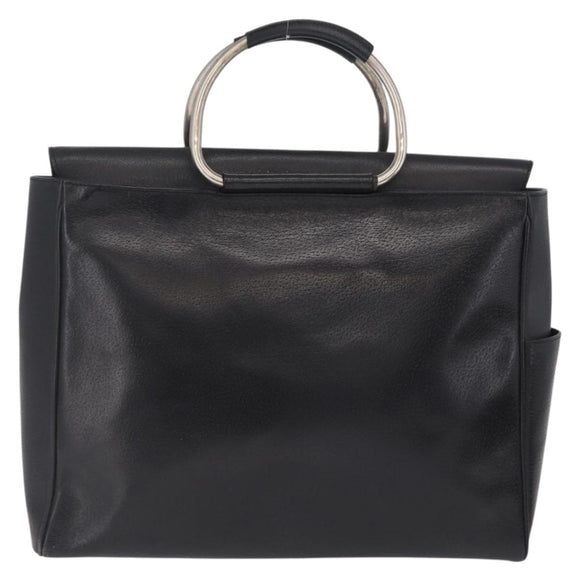 GUCCI Micro GG Clutch Bag Hand Bag Leather 3 Set Black Beige Auth am12787