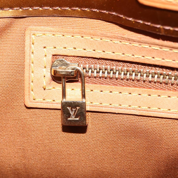 LOUIS VUITTON Monogram Vernis Reade PM Hand Bag Bronze M91146 LV Auth am12791A