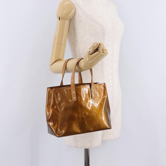LOUIS VUITTON Monogram Vernis Reade PM Hand Bag Bronze M91146 LV Auth am12791A