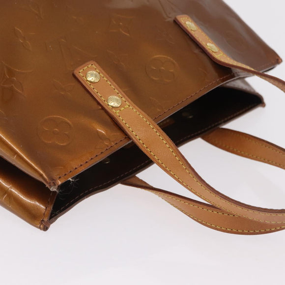 LOUIS VUITTON Monogram Vernis Reade PM Hand Bag Bronze M91146 LV Auth am12791A