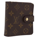 LOUIS VUITTON Monogram Compact Zip Wallet M61667 LV Auth am12792A-1