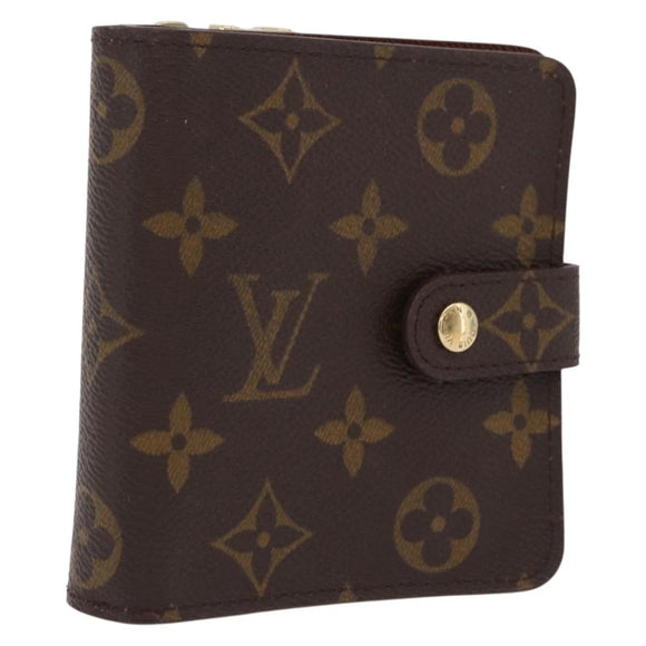 LOUIS VUITTON Monogram Compact Zip Wallet M61667 LV Auth am12792A
