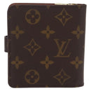 LOUIS VUITTON Monogram Compact Zip Wallet M61667 LV Auth am12792A-2