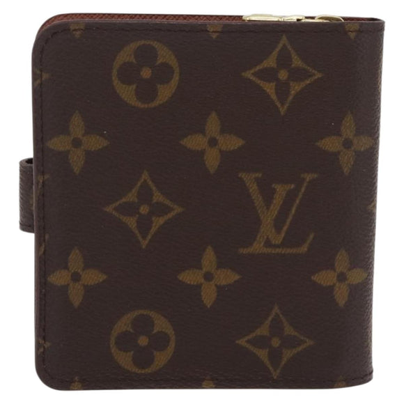 LOUIS VUITTON Monogram Compact Zip Wallet M61667 LV Auth am12792A