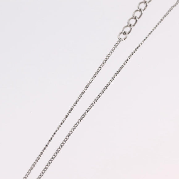 Christian Dior Necklace Metal Silver Auth am12793M