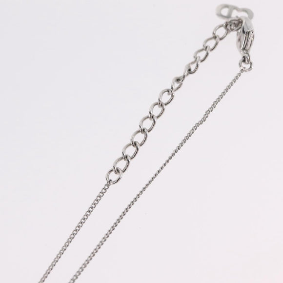 Christian Dior Necklace Metal Silver Auth am12793M