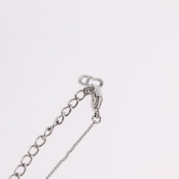 Christian Dior Necklace Metal Silver Auth am12793M