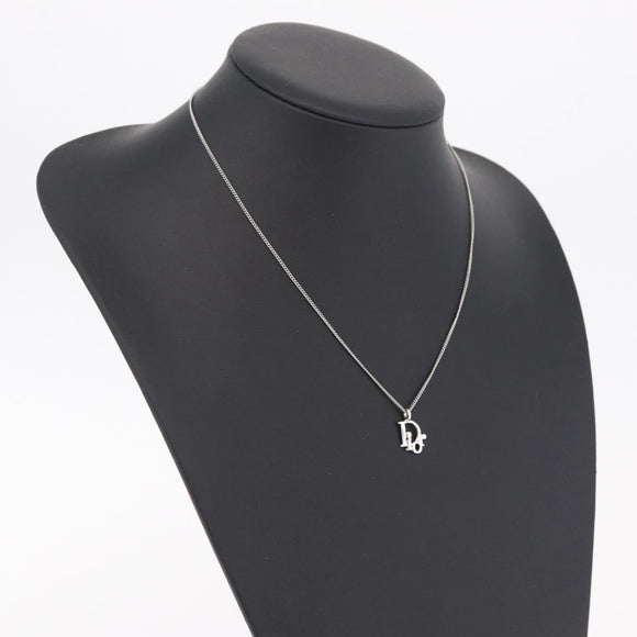 Christian Dior Necklace Metal Silver Auth am12793M