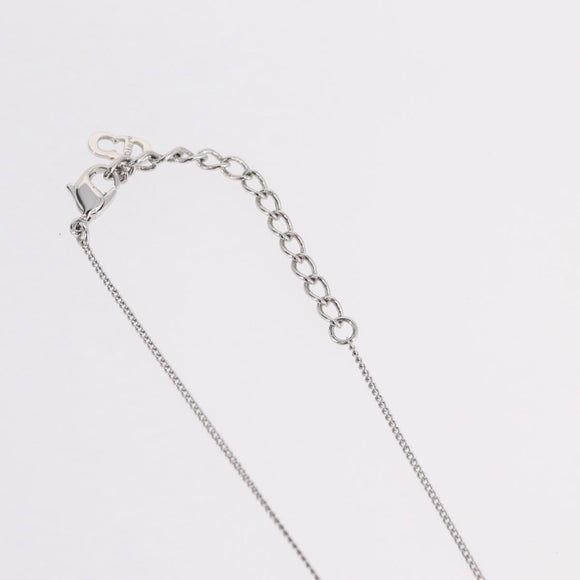Christian Dior Necklace Metal Silver Auth am12793M