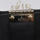 GUCCI GG Canvas Lovely Six Hooks Key Case Black Gold Tone 181599 Auth am12795V-18