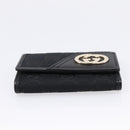GUCCI GG Canvas Lovely Six Hooks Key Case Black Gold Tone 181599 Auth am12795V-6