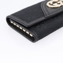 GUCCI GG Canvas Lovely Six Hooks Key Case Black Gold Tone 181599 Auth am12795V-14