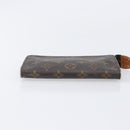 LOUIS VUITTON Monogram Pouch Canvas 2 Set Brown LV Auth am12797-6