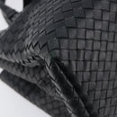 Bottega Veneta INTRECCIATO Rome bag Hand Bag Leather Black Auth am12805V-11