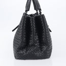 Bottega Veneta INTRECCIATO Rome bag Hand Bag Leather Black Auth am12805V-4