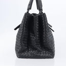 Bottega Veneta INTRECCIATO Rome bag Hand Bag Leather Black Auth am12805V-5