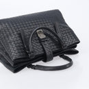 Bottega Veneta INTRECCIATO Rome bag Hand Bag Leather Black Auth am12805V-6