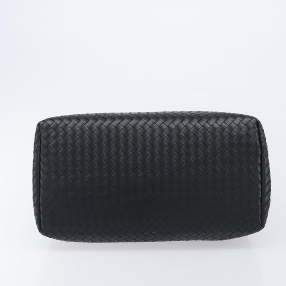 Bottega Veneta INTRECCIATO Rome bag Hand Bag Leather Black Auth am12805V
