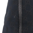 GUCCI GG Canvas Hand Bag Black Gold Tone 146244 Auth am12807V-14