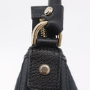 GUCCI GG Canvas Hand Bag Black Gold Tone 146244 Auth am12807V-15