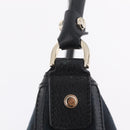 GUCCI GG Canvas Hand Bag Black Gold Tone 146244 Auth am12807V-16