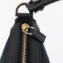 GUCCI GG Canvas Hand Bag Black Gold Tone 146244 Auth am12807V-17