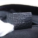 GUCCI GG Canvas Hand Bag Black Gold Tone 146244 Auth am12807V-25