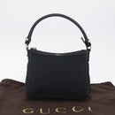 GUCCI GG Canvas Hand Bag Black Gold Tone 146244 Auth am12807V-27