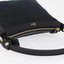 GUCCI GG Canvas Hand Bag Black Gold Tone 146244 Auth am12807V-6