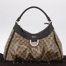GUCCI GG Crystal Abbey Shoulder Bag Coated Canvas Outlet 327786 Auth am12808V-12