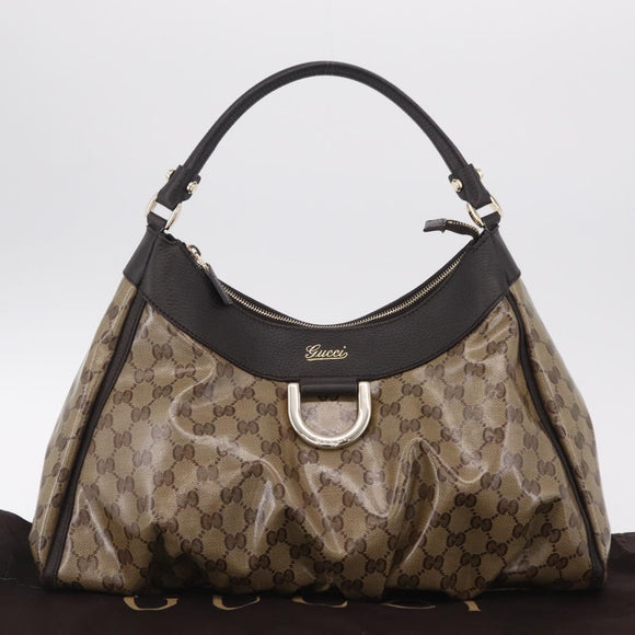 GUCCI GG Crystal Abbey Shoulder Bag Coated Canvas Outlet 327786 Auth am12808V