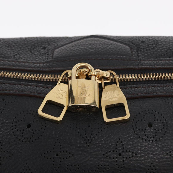 LOUIS VUITTON Mahina Galatea PM Shoulder Bag Leather Black M93814 Auth am12810V