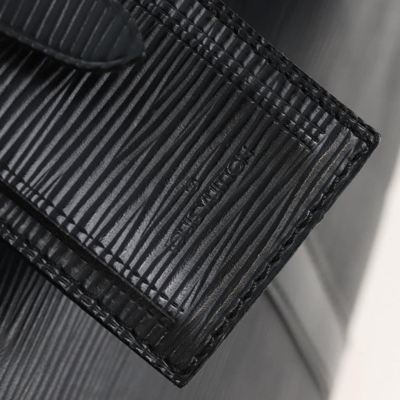 LOUIS VUITTON Epi Keepall 50 Boston Bag Noir M42962 LV Auth am12811V