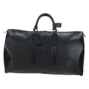 LOUIS VUITTON Epi Keepall 50 Boston Bag Noir M42962 LV Auth am12811V-2