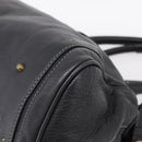 Chloe Paddington Hand Bag Leather Black Gold Tone Auth am12812V-10