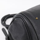 Chloe Paddington Hand Bag Leather Black Gold Tone Auth am12812V-11