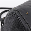Chloe Paddington Hand Bag Leather Black Gold Tone Auth am12812V-13