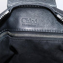 Chloe Paddington Hand Bag Leather Black Gold Tone Auth am12812V-19