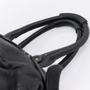 Chloe Paddington Hand Bag Leather Black Gold Tone Auth am12812V-8