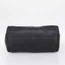 Chloe Paddington Hand Bag Leather Black Gold Tone Auth am12812V-9