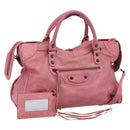 Balenciaga The City Hand Bag Leather Pink 115748 Auth am12815V-1