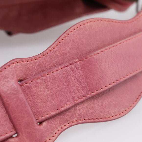 Balenciaga The City Hand Bag Leather Pink 115748 Auth am12815V