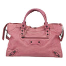 Balenciaga The City Hand Bag Leather Pink 115748 Auth am12815V-2