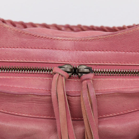 Balenciaga The City Hand Bag Leather Pink 115748 Auth am12815V