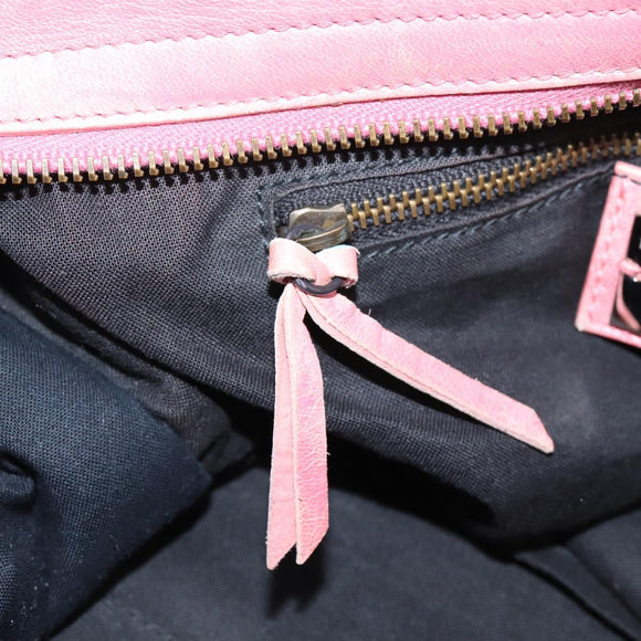 Balenciaga The City Hand Bag Leather Pink 115748 Auth am12815V