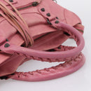 Balenciaga The City Hand Bag Leather Pink 115748 Auth am12815V-7