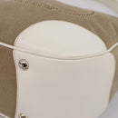 PRADA Jacquard Hand Bag Canvas Beige Silver BR3423 Auth am12817V-9