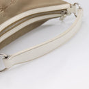 PRADA Jacquard Hand Bag Canvas Beige Silver BR3423 Auth am12817V-7